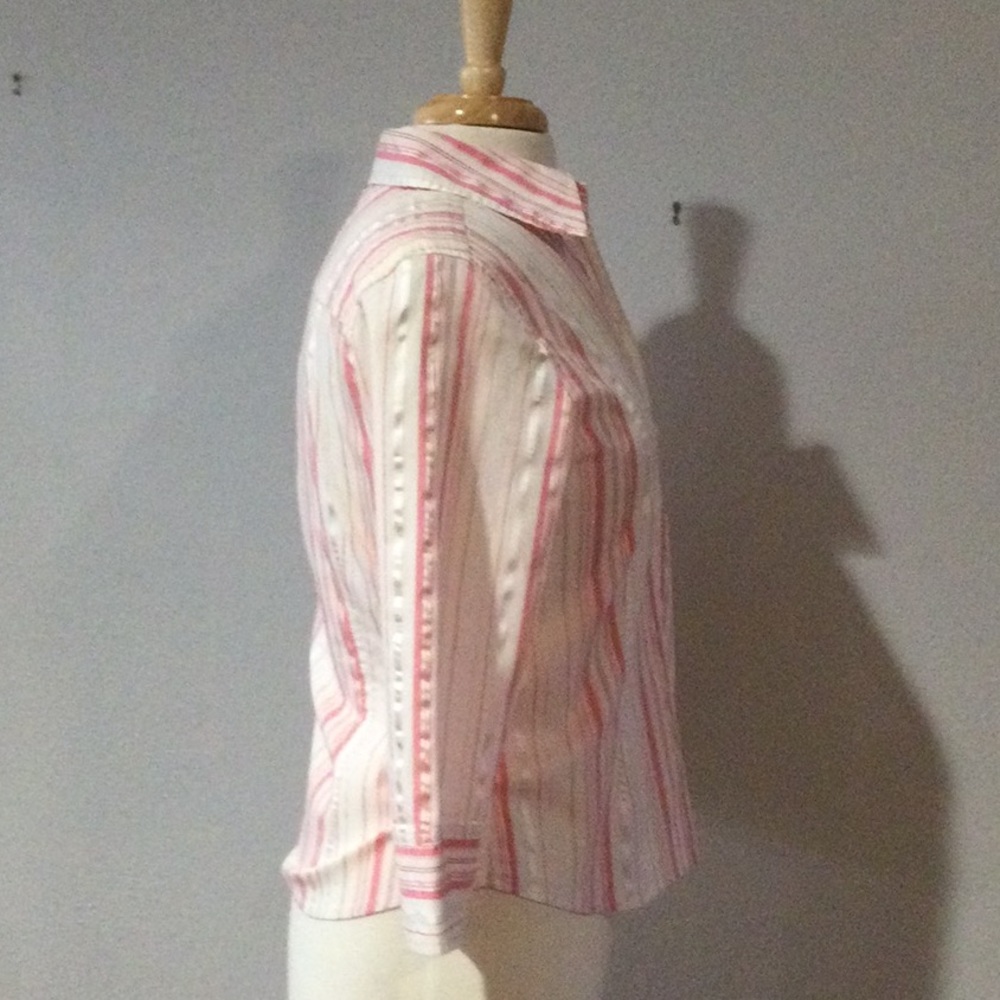 Apt 9 Button Front Collared Stripe Shirt Size Med… - image 8